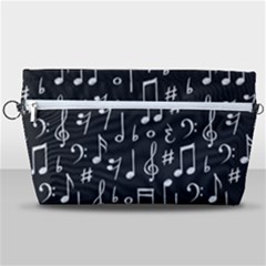 Chalk Music Notes Signs Seamless Pattern Handbag Organizer by Ravend