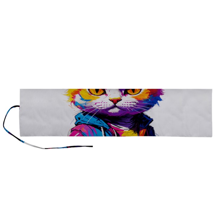 Wild cat Roll Up Canvas Pencil Holder (L)