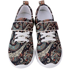 Paisley Print Musical Notes7 Women s Velcro Strap Shoes by RiverRootz