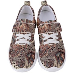 Paisley Print Musical Notes5 Women s Velcro Strap Shoes by RiverRootz