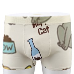 Happy Cats Pattern Background Men s Boxer Briefs by Grandong