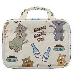 Happy Cats Pattern Background Travel Toiletry Bag With Hanging Hook by Grandong