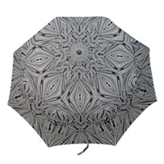 Black And White Pattern 1 Folding Umbrellas by 2607694