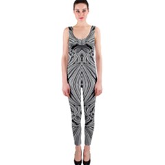 Black And White Pattern 1 One Piece Catsuit by 2607694