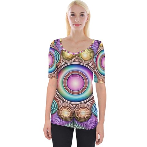 Pattern 3 Wide Neckline T-shirt by 2607694