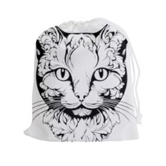 Cat - Artistic Paper Cut Drawstring Pouch (2xl) by 2607694c