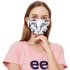 Cat - Artistic Paper Cut Fitted Cloth Face Mask (adult) by 2607694c