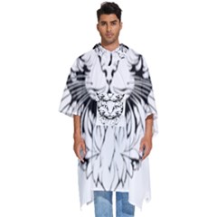 Cat - Artistic Paper Cut Men s Hooded Rain Ponchos by 2607694c