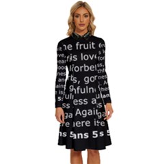 Galatians 5 Long Sleeve Shirt Collar A-line Dress by RiverRootz