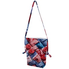 Us Presidential Election Colorful Vibrant Pattern Design  Folding Shoulder Bag by dflcprintsclothing