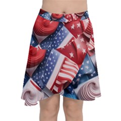 Us Presidential Election Colorful Vibrant Pattern Design  Chiffon Wrap Front Skirt by dflcprintsclothing