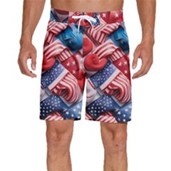 Us Presidential Election Colorful Vibrant Pattern Design  Men s Beach Shorts by dflcprintsclothing