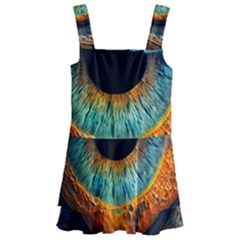 Eye Bird Feathers Vibrant Kids  Layered Skirt Swimsuit by Hannah976