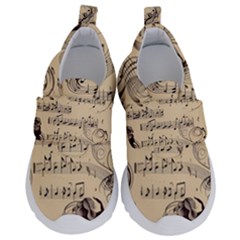 Musical Swirls Ladies Kids  Velcro No Lace Shoes by RiverRootz