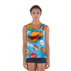 Comical Words Animals Comic Omics Crazy Graffiti Sport Tank Top  by Bedest