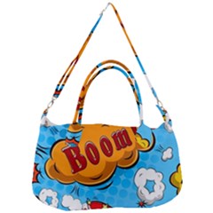 Comical Words Animals Comic Omics Crazy Graffiti Removable Strap Handbag by Bedest