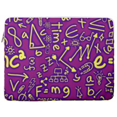 Background Doodles Math 17  Vertical Laptop Sleeve Case With Pocket by Bedest