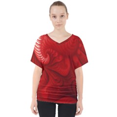 Lachs Kl Rotweissschwarz Kl V-neck Dolman Drape Top by 2607694c