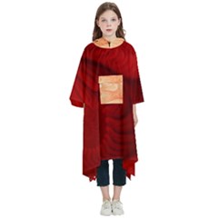 Lachs Kl Rotweissschwarz Kl Kids  Hooded Rain Ponchos by 2607694c