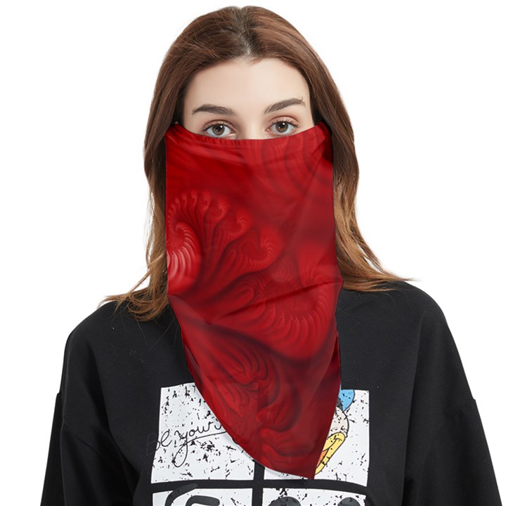 Lachs Kl Rotweissschwarz Kl Face Covering Bandana (Triangle)