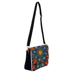 Schwarz Bunt Shoulder Bag With Back Zipper by 2607694c