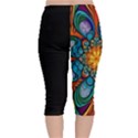 Schwarz bunt Velvet Capri Leggings  View2