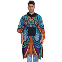 Schwarz Bunt Men s Hooded Rain Ponchos by 2607694c