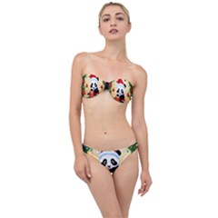 Schwarz Pandaweihnachten300dpi Classic Bandeau Bikini Set by 2607694b