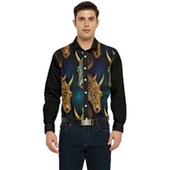 Schwarz Pferde Muster Men s Long Sleeve Shirt by 2607694c