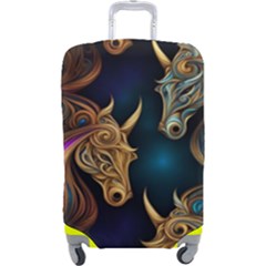 Schwarz Pferde Muster Luggage Cover (large) by 2607694c