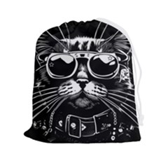 Schwarz Katze Punk Drawstring Pouch (2xl) by 2607694c