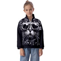 Schwarz Katze Punk Kids  Half Zip Hoodie by 2607694c