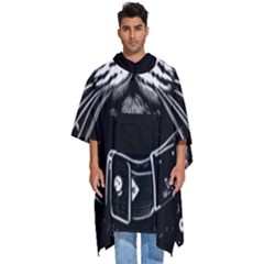 Schwarz Katze Punk Men s Hooded Rain Ponchos by 2607694c