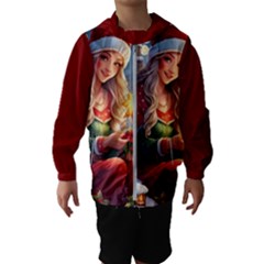 Christmas Greetings Kids  Hooded Windbreaker by 2607694c