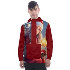 Christmas Greetings Men s Front Pocket Pullover Windbreaker by 2607694c