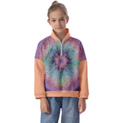 Orange3 Pattern 4 Kids  Half Zip Hoodie by 2607694c