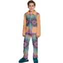 Orange3 Pattern 4 Kids  Long Sleeve Velvet Pajamas Set View1