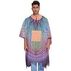 Orange3 Pattern 4 Men s Hooded Rain Ponchos by 2607694c