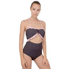 4 Farben Scallop Top Cut Out Swimsuit by 2607694c