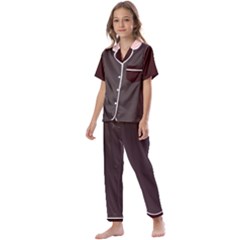 4 Farben Kids  Satin Short Sleeve Pajamas Set by 2607694c