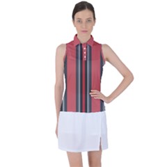 Rosa Grau Streifen Women s Sleeveless Polo T-shirt by 2607694c