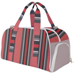 Rosa Grau Streifen Burner Gym Duffle Bag by 2607694c