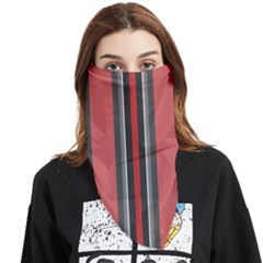 Rosa Grau Streifen Face Covering Bandana (triangle) by 2607694c