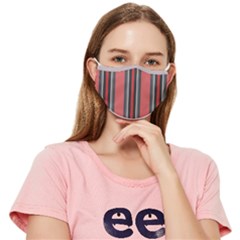 Rosa Grau Streifen Fitted Cloth Face Mask (adult) by 2607694c