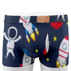 Big Set Cute Astronauts Space Planets Stars Aliens Rockets Ufo Constellations Satellite Moon Rover V Men s Boxer Briefs by Bedest