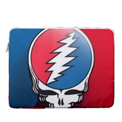 Grateful Dead Big Skull 15  Vertical Laptop Sleeve Case With Pocket by Bedest