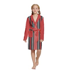 Altrosa Rosa Grau Streifen Kids  Long Sleeve Velvet Lounge Robe by 2607694c