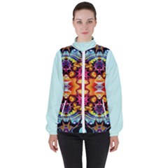 Abstrakte Blume Women s High Neck Windbreaker by 2607694c