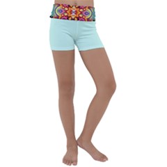 Abstrakte Blume Kids  Lightweight Velour Yoga Shorts by 2607694c