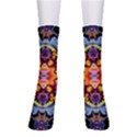 pink florales muster Crew Socks View1